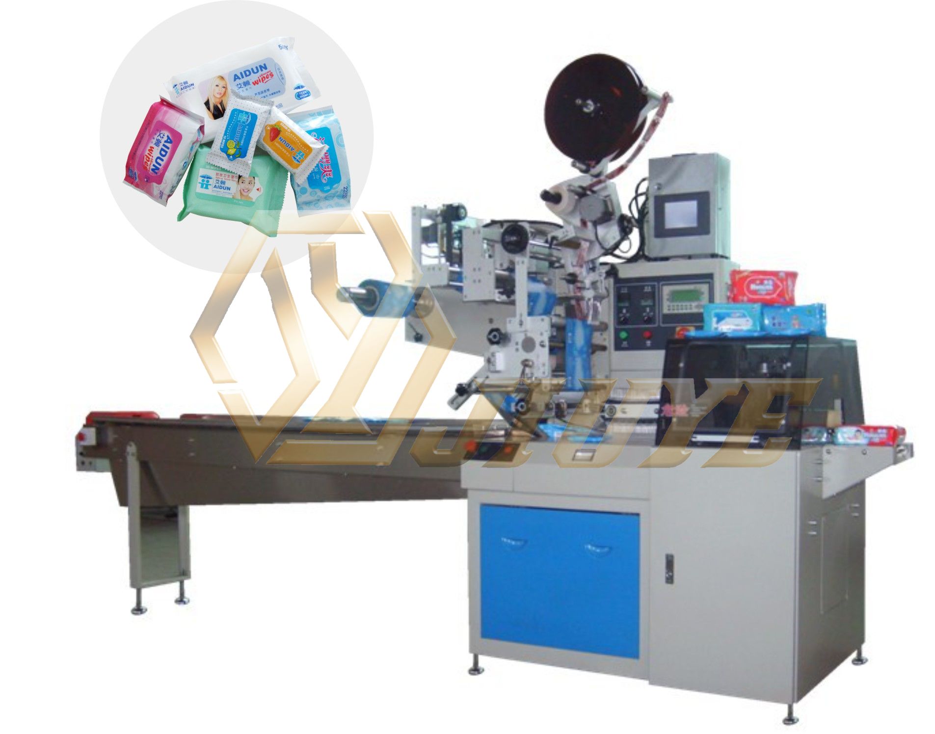 JY-B350往復式全自動抽取式濕巾包裝機