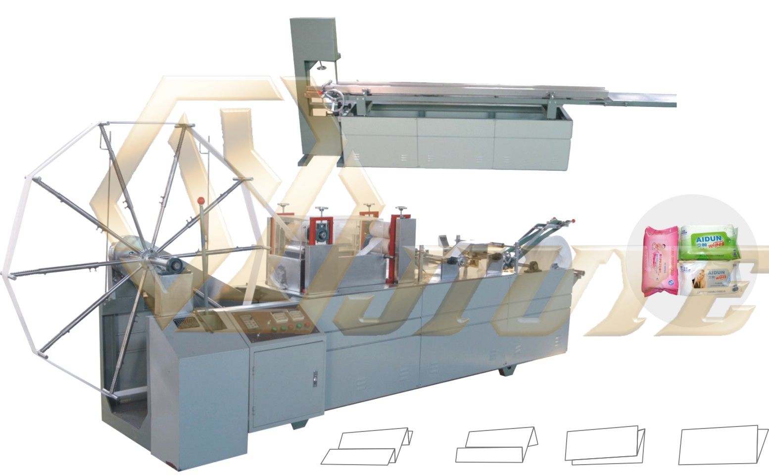 JY-C新型多功能濕巾折疊加濕切片機